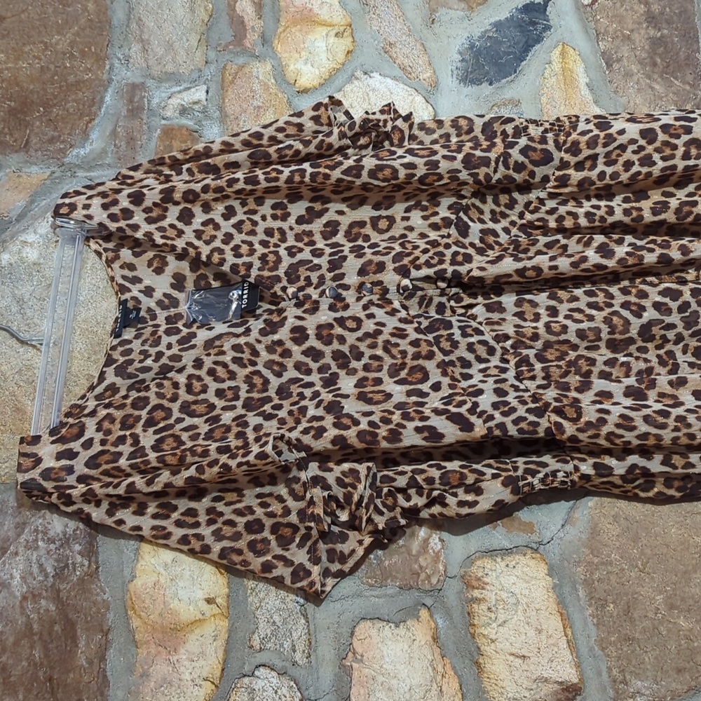 Torrid Chiffon Smocked Waist Extreme High Low Top - Picture 6 of 14